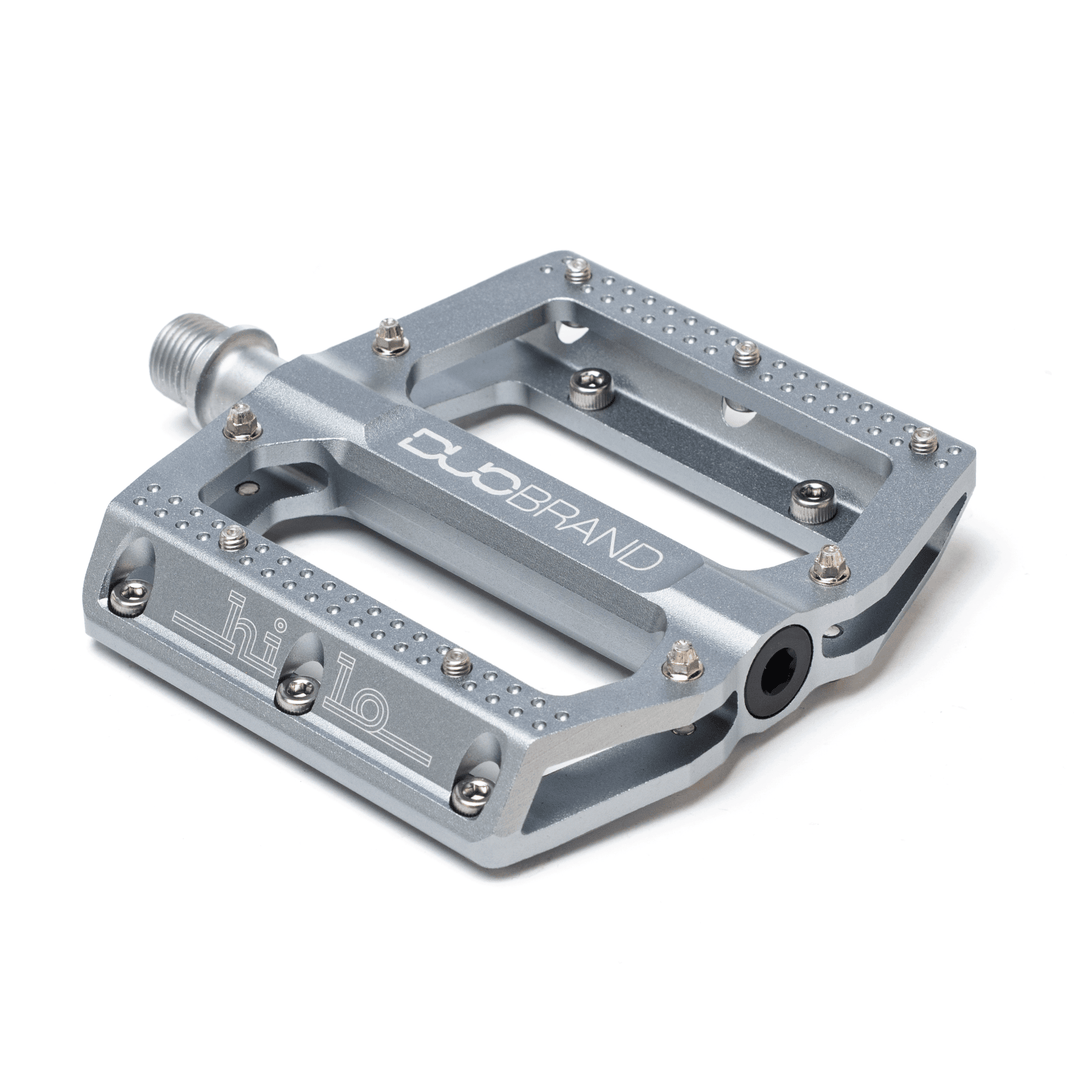 dk iron cross pedals DUO Brand Hi-Lo Sealed Bearing Platform Pedals Slate